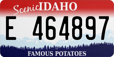 ID license plate E464897