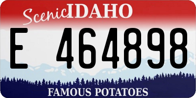 ID license plate E464898