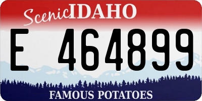 ID license plate E464899