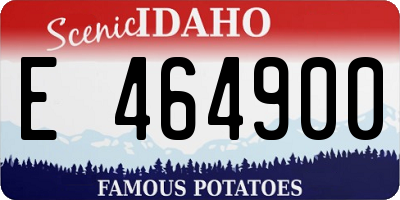 ID license plate E464900