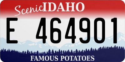 ID license plate E464901