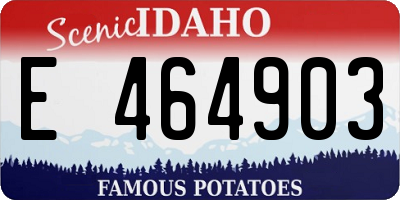 ID license plate E464903