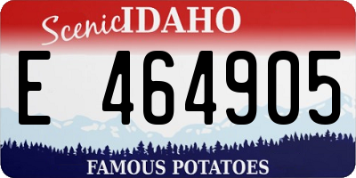 ID license plate E464905