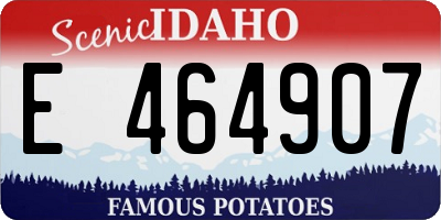 ID license plate E464907