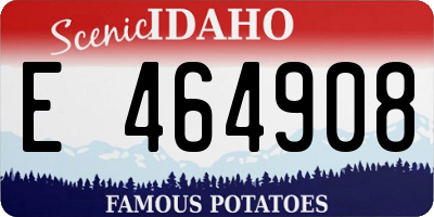 ID license plate E464908