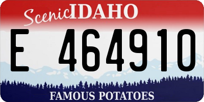 ID license plate E464910