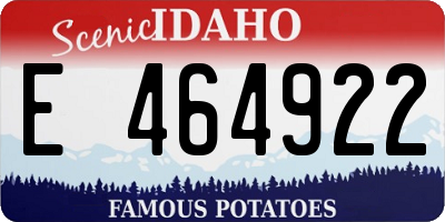 ID license plate E464922