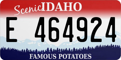 ID license plate E464924