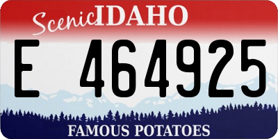 ID license plate E464925