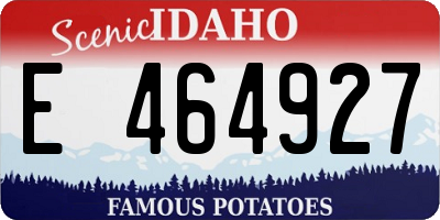 ID license plate E464927