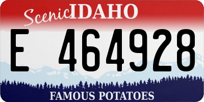 ID license plate E464928