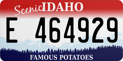 ID license plate E464929