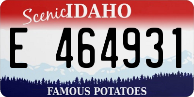 ID license plate E464931