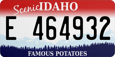ID license plate E464932