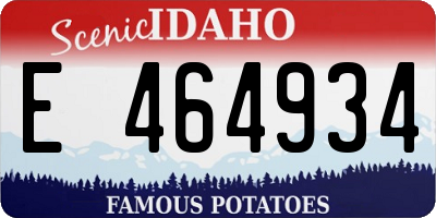 ID license plate E464934