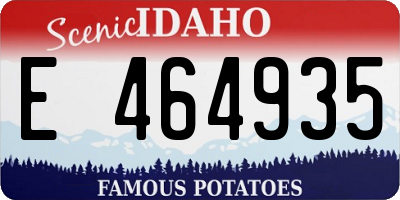 ID license plate E464935