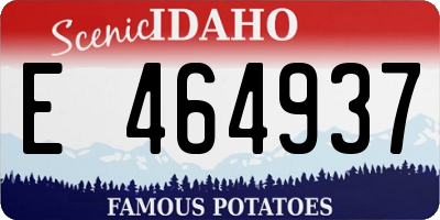 ID license plate E464937