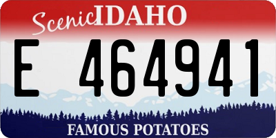 ID license plate E464941