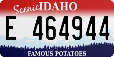 ID license plate E464944