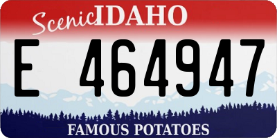 ID license plate E464947