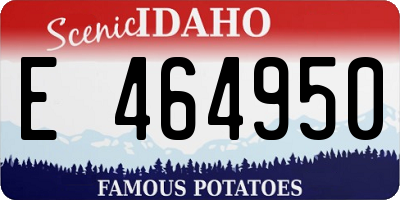 ID license plate E464950