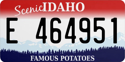 ID license plate E464951