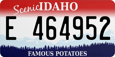 ID license plate E464952