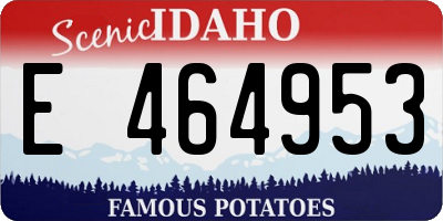 ID license plate E464953