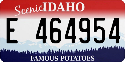 ID license plate E464954