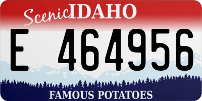 ID license plate E464956
