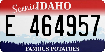 ID license plate E464957