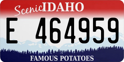 ID license plate E464959
