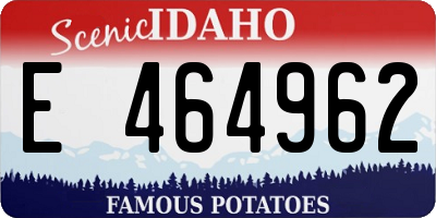 ID license plate E464962