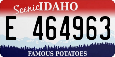 ID license plate E464963