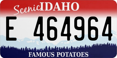 ID license plate E464964
