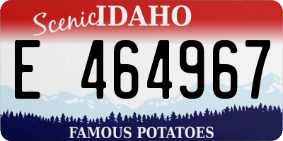 ID license plate E464967
