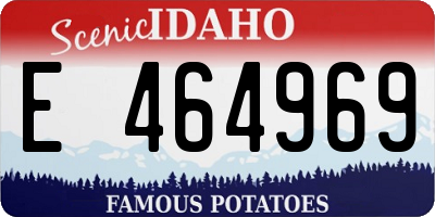 ID license plate E464969