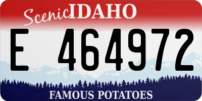 ID license plate E464972