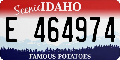 ID license plate E464974