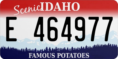ID license plate E464977