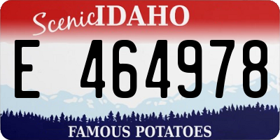 ID license plate E464978