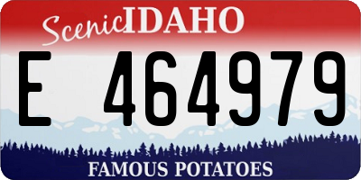 ID license plate E464979