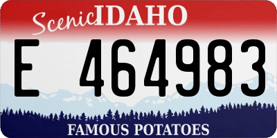 ID license plate E464983