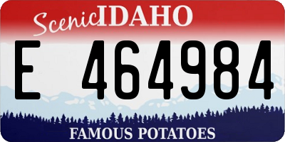 ID license plate E464984