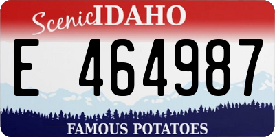 ID license plate E464987