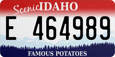 ID license plate E464989
