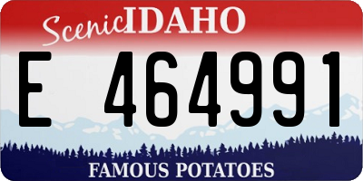 ID license plate E464991