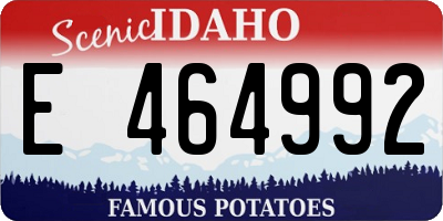 ID license plate E464992