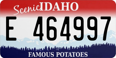 ID license plate E464997