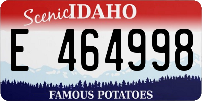 ID license plate E464998